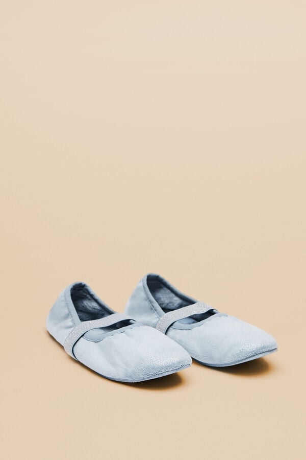 Women'secret Zapatillas casa bailarina azul