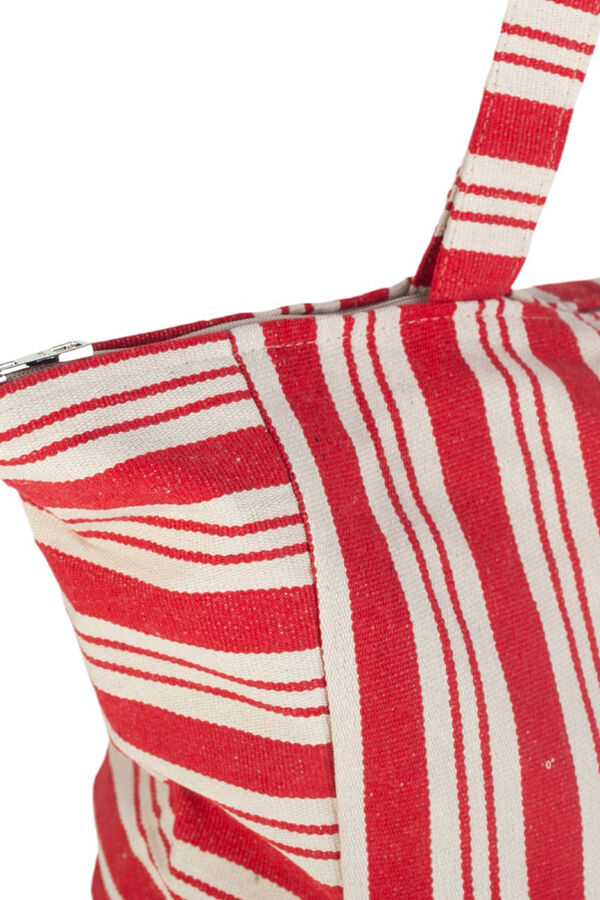 Kbas Bolsa de praia de lona riscas estampado