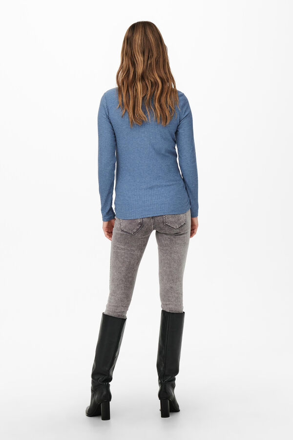 Only Maternity Jersey cuello alto maternity azul