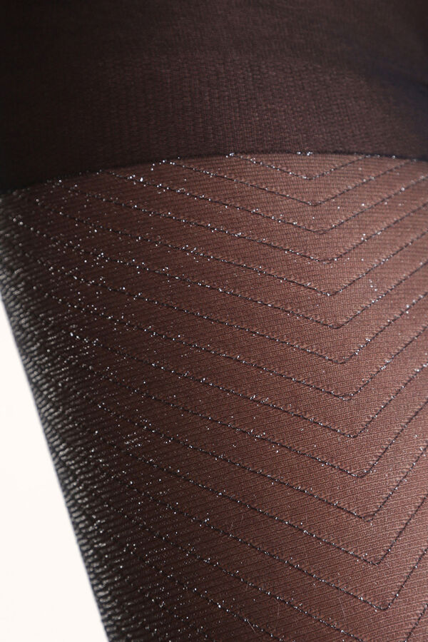 DIM Panty transparente con dise&ntilde;o con lurex 20 Deniers negro