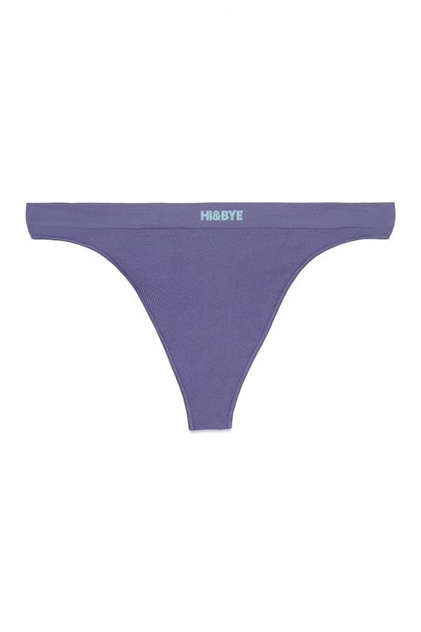 HI&BYE Tanga seamless azul azul