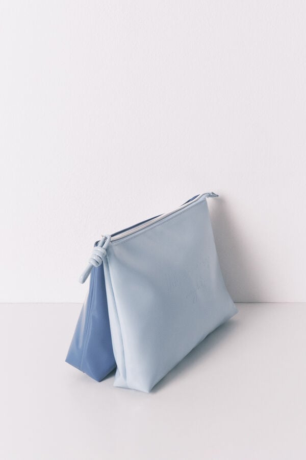 Women'secret Neceser doble mediano charol azul azul