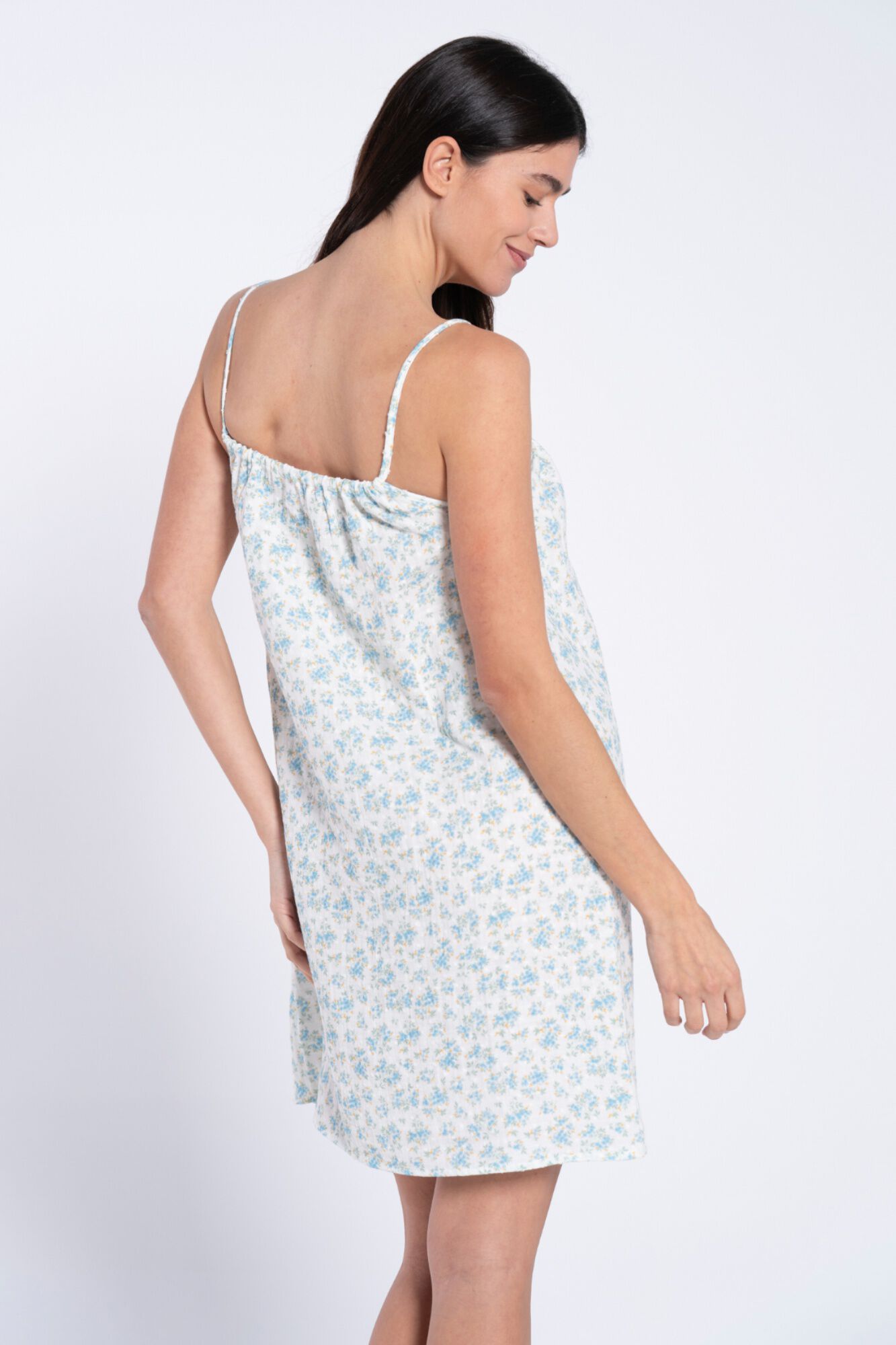 Ohma! Camisa de dormir pr&eacute;-mam&atilde; em plumeti