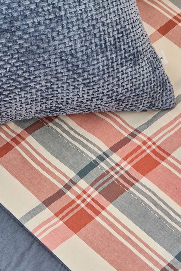 Textura S&aacute;bana de cuadros estampado