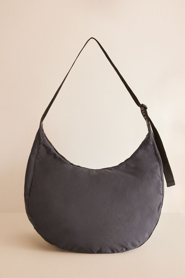 Women'secret Bolso grande saco nylon gris gris