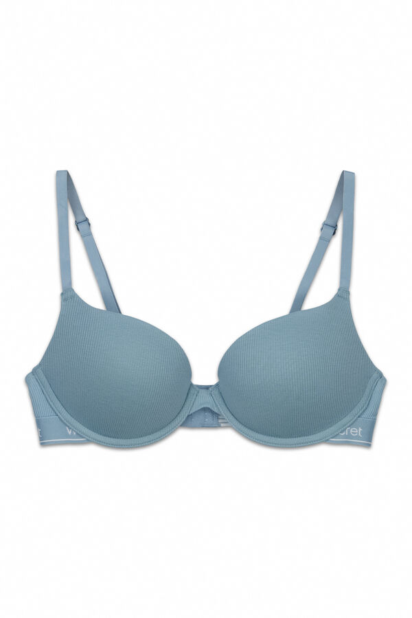 Women'secret Sujetador push up algod&oacute;n canal&eacute; verde GORGEOUS azul