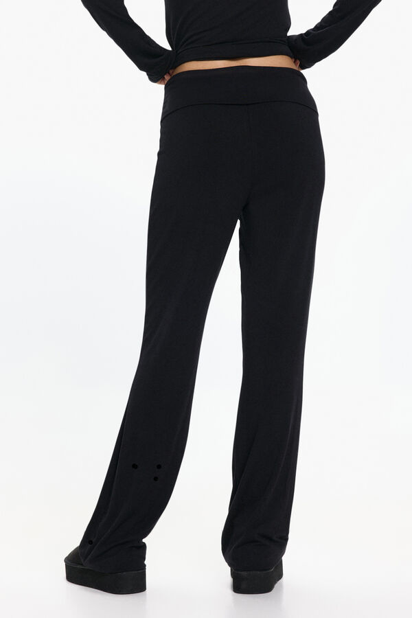 Pieces Pantal&oacute;n el&aacute;stico negro