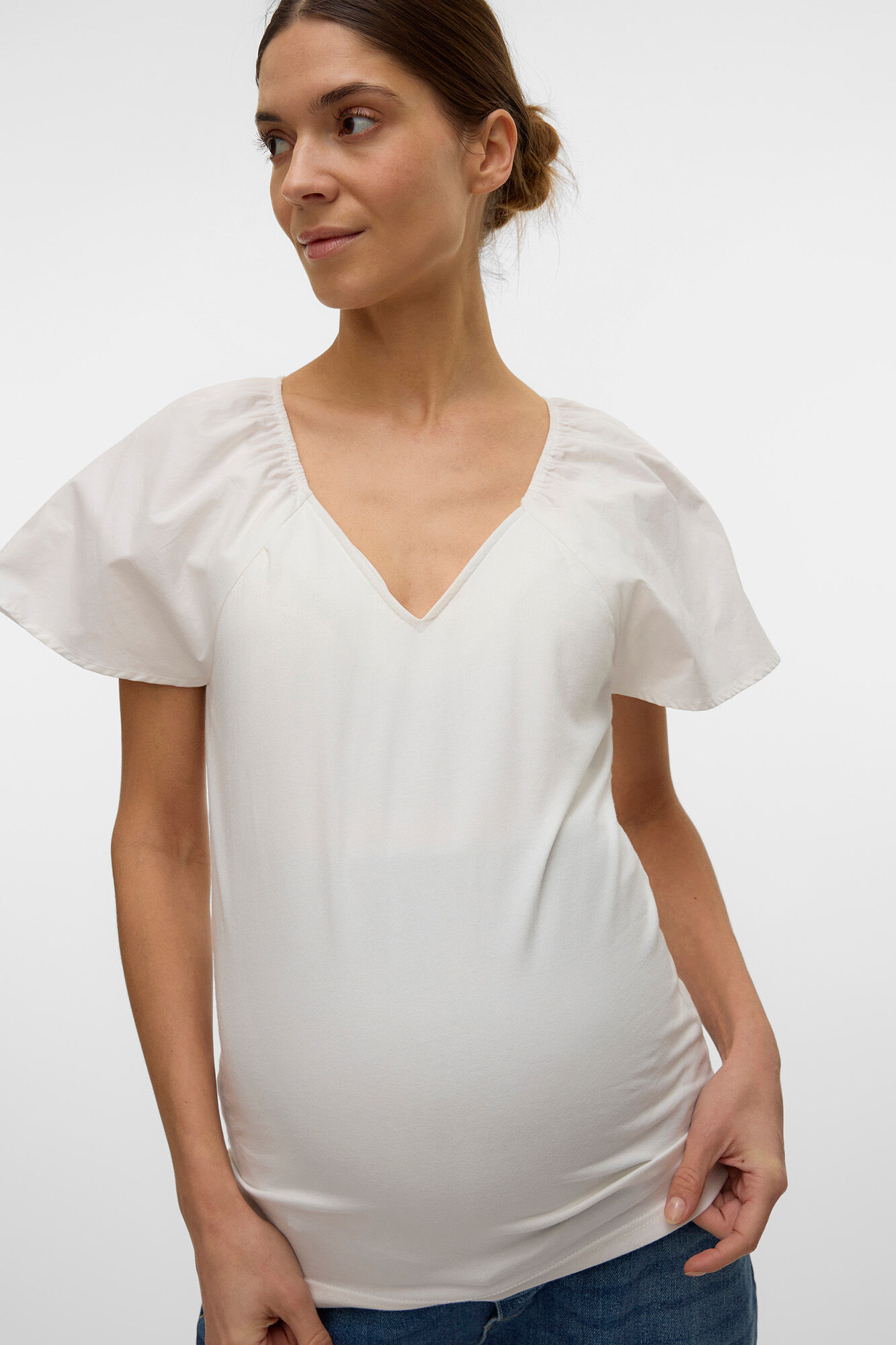 Mamalicious Top de manga corta maternity