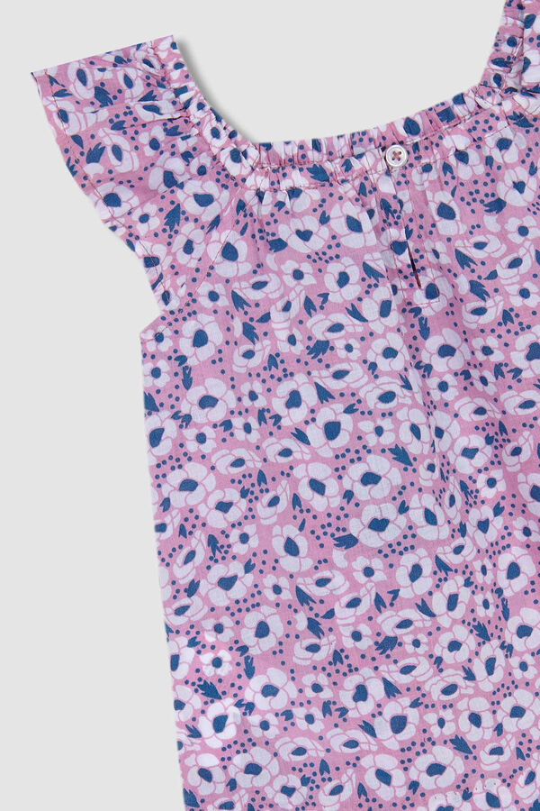 Gocco Vestido Playa Estampado Flores Rosa Medio rosa