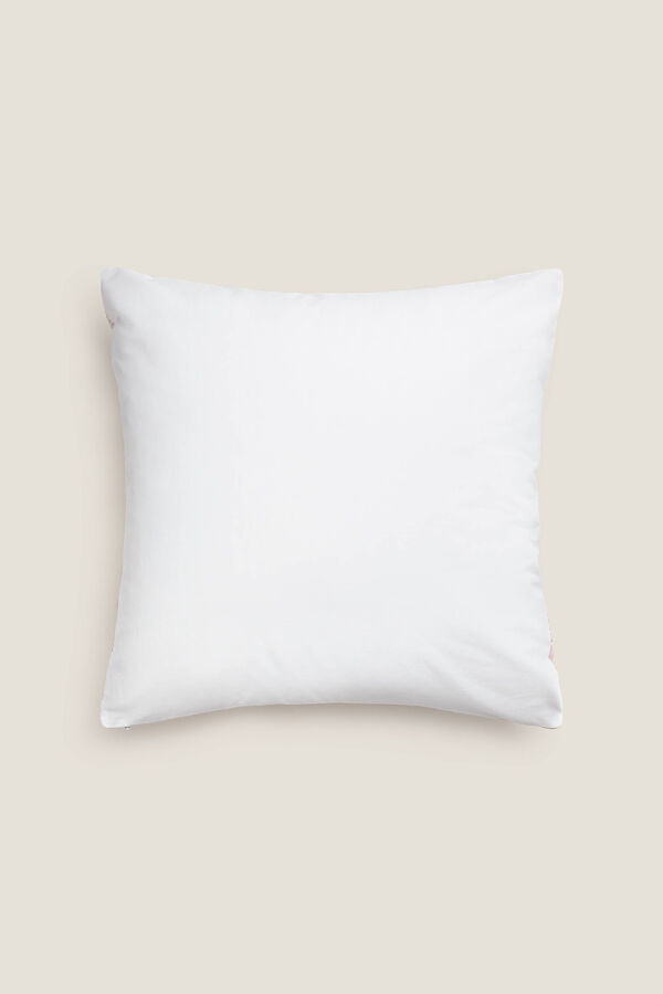 Textura Funda coj&iacute;n rayas algod&oacute;n percal 55x55cm. coral