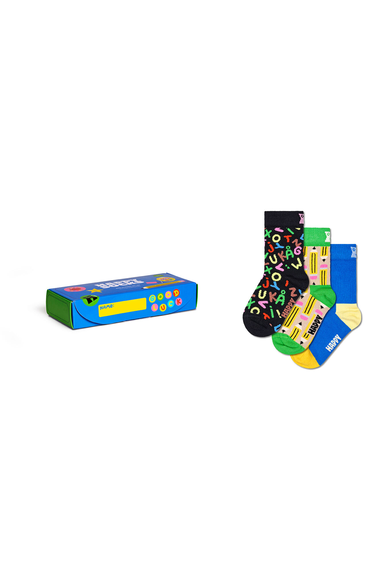 Happy Socks Pack de 3 calcetines infantiles para la vuelta al cole