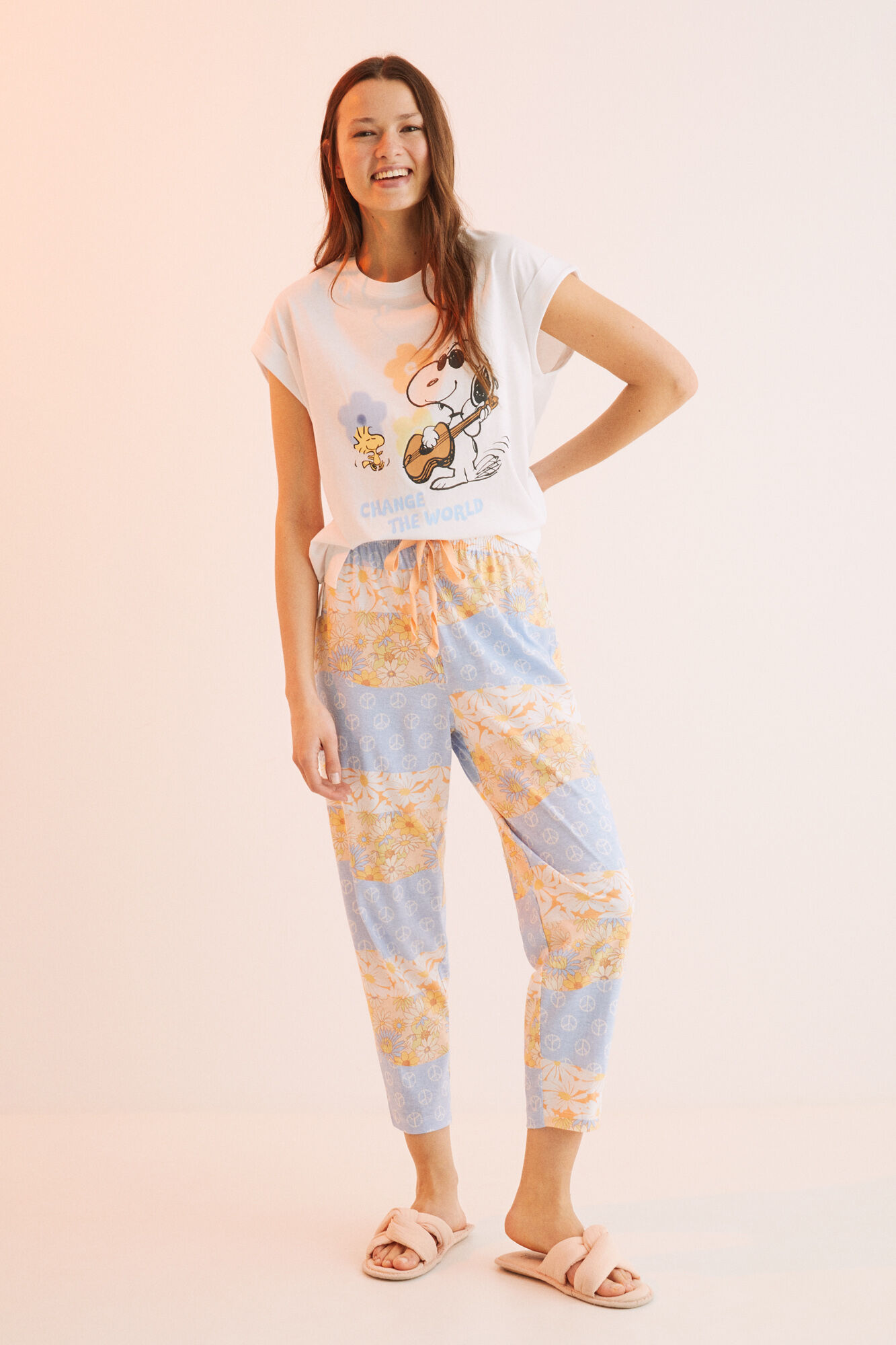 Snoopy Donna Ensemble Pyjama Polaire 'Snoopy' - 2 Pièces - Rose - - 26.00 Pigiama Snoopy