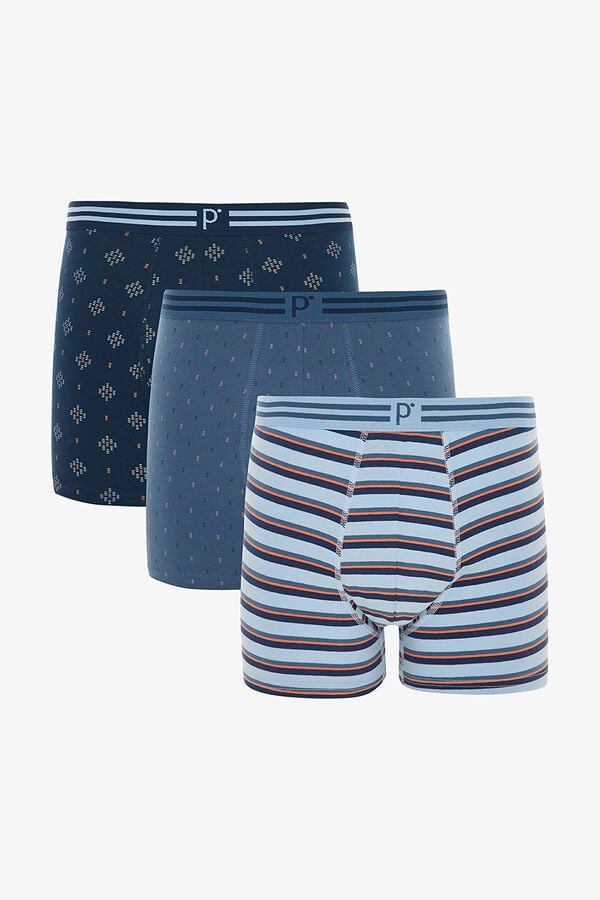Penti Pack de 3 Boxers con estampado geom&eacute;trico para hombre estampado
