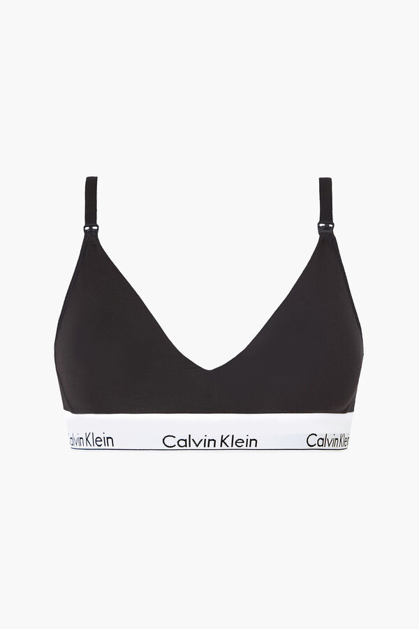 Calvin Klein Top de maternidade algod&atilde;o com c&oacute;s da Calvin Klein preto