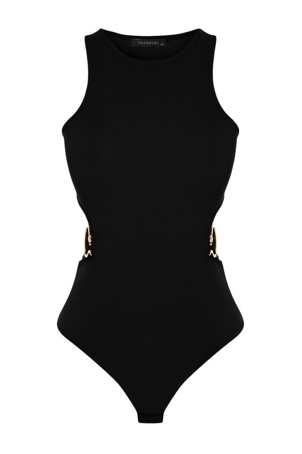 Trendyol Body halter ajustado preto