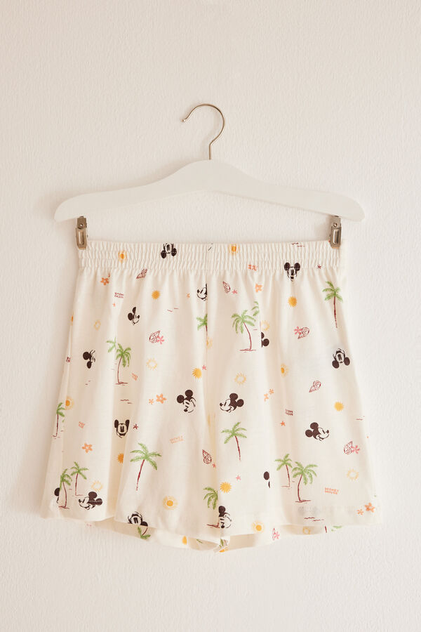 Women'secret Pijama 100% algod&oacute;n estampado Mickey blanco