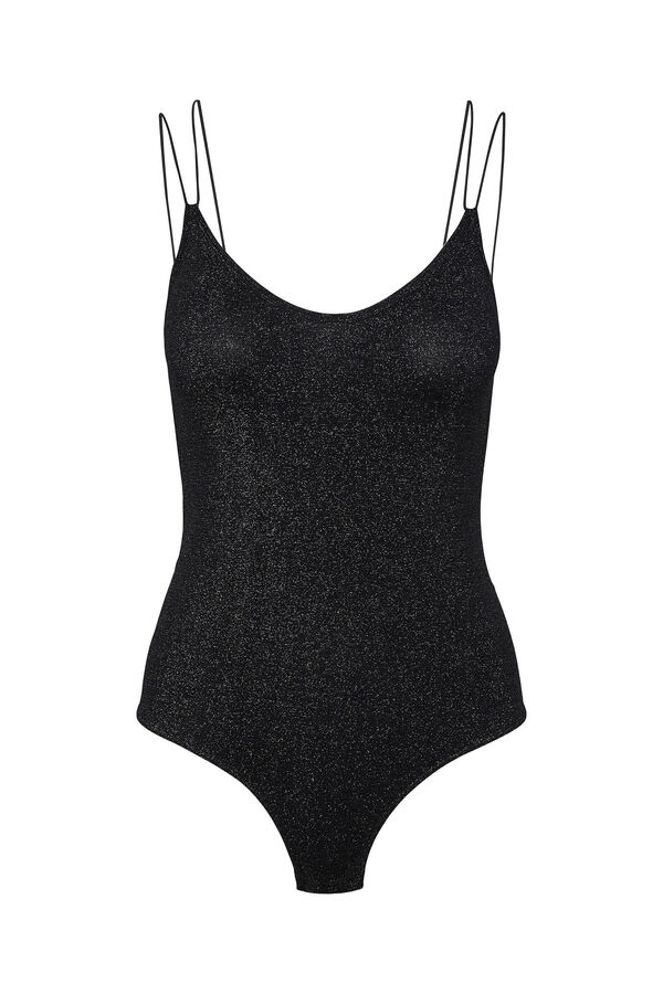 Pieces Body com glitter preto