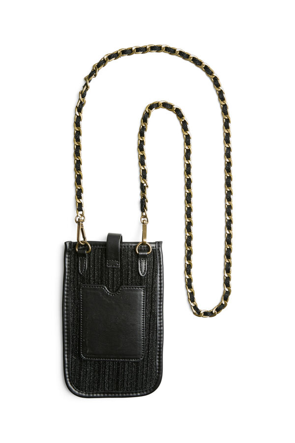 Pieces Minibolso Bandolera M&oacute;vil negro