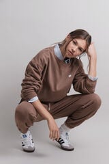 HI&BYE Cal&ccedil;a jogger de algod&atilde;o marrom  cru