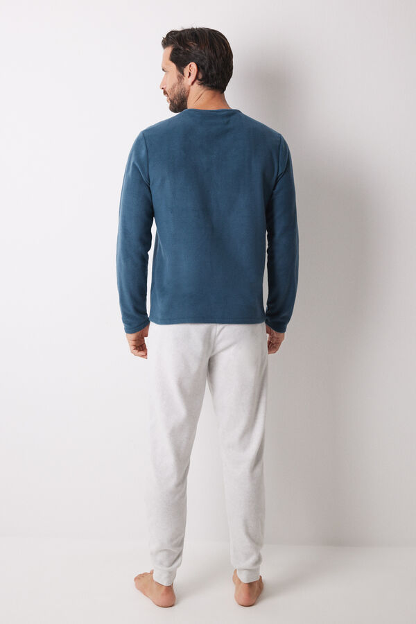 Women'secret Pijama largo hombre polar "Grogu" azul