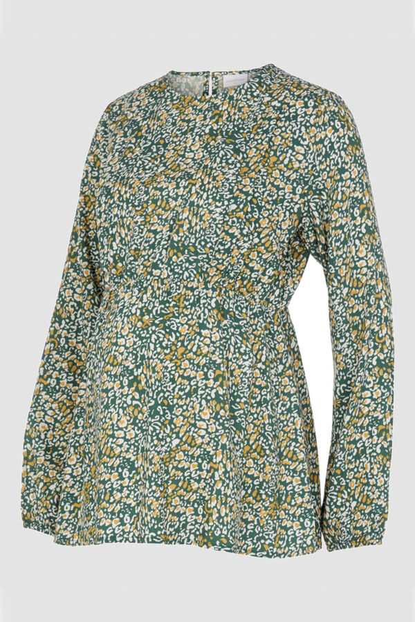 Mamalicious Top de mulher manga comprida dupla fun&ccedil;&atilde;o verde