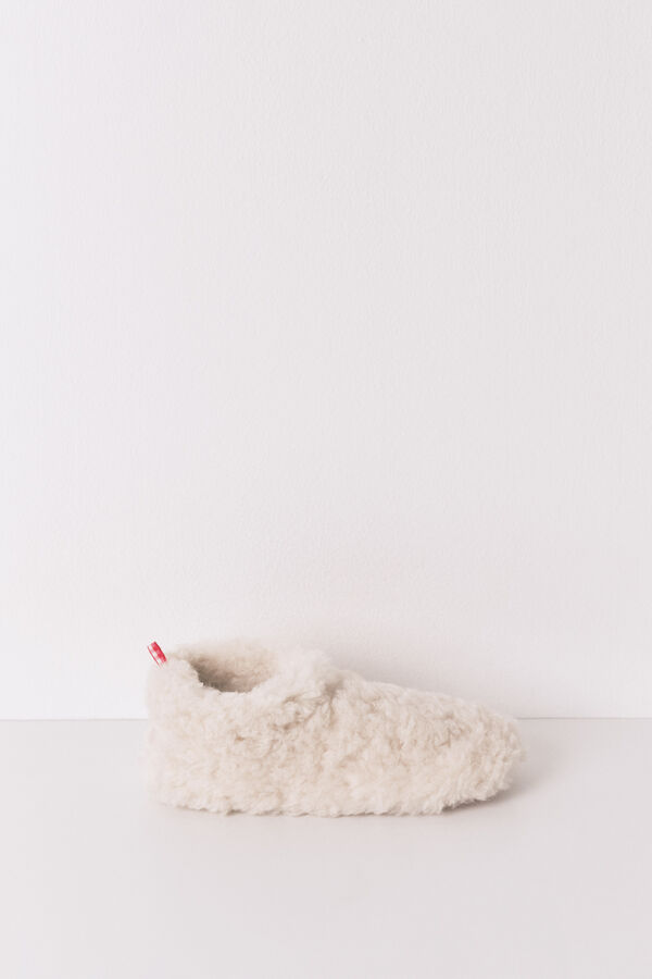 Women'secret Zapatillas casa botas pelo blanco Mafalda blanco