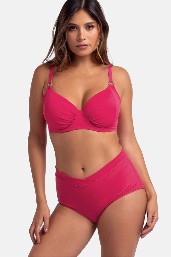 Dorina Calcinha de biquíni midi rosa rosa