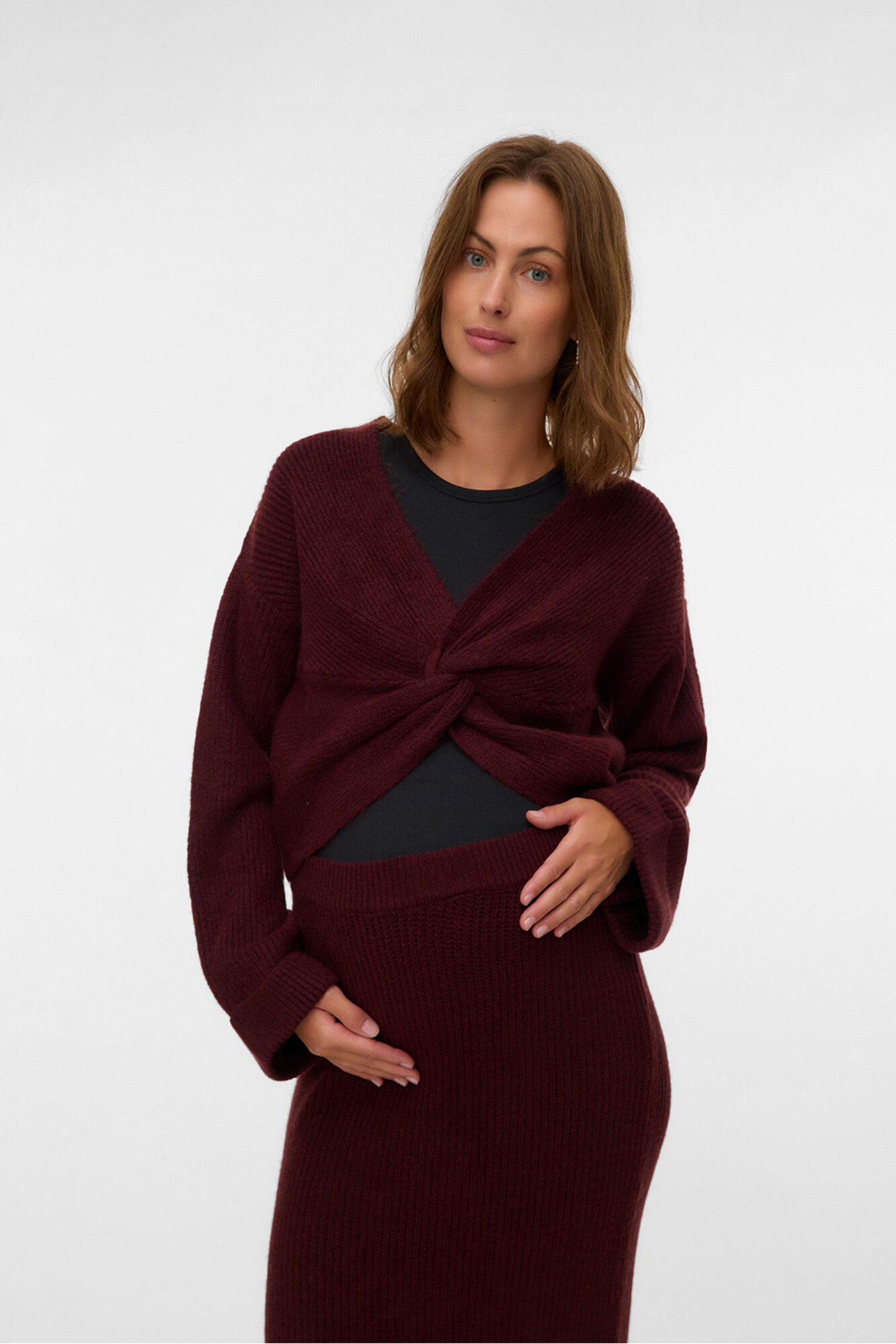 Mamalicious Jersey cropped maternity 