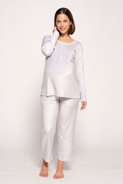 Womensecret Pijama De Velour Con Rayas maternity estampado