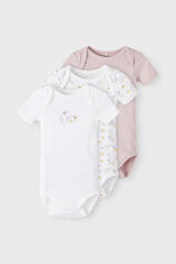 Name it Conjunto de 3 bodies beb&eacute; menina rosa