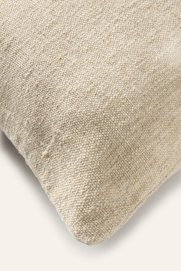 Calma House Funda de coj&iacute;n de lino y algod&oacute;n beige Arga beige