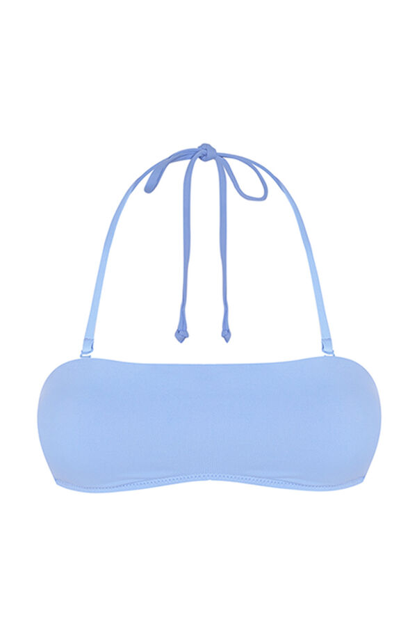 HI&BYE Parte de cima de biqu&iacute;ni bandeau azul azul