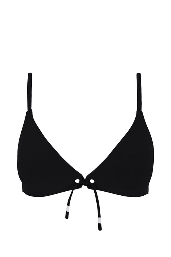 Women'secret Top bikini triangular sin aro negro negro