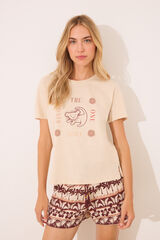 Women'secret Pijama corto 100% algod&oacute;n print El Rey Le&oacute;n nude