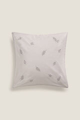 Textura Capa quadrada bordada cinzento