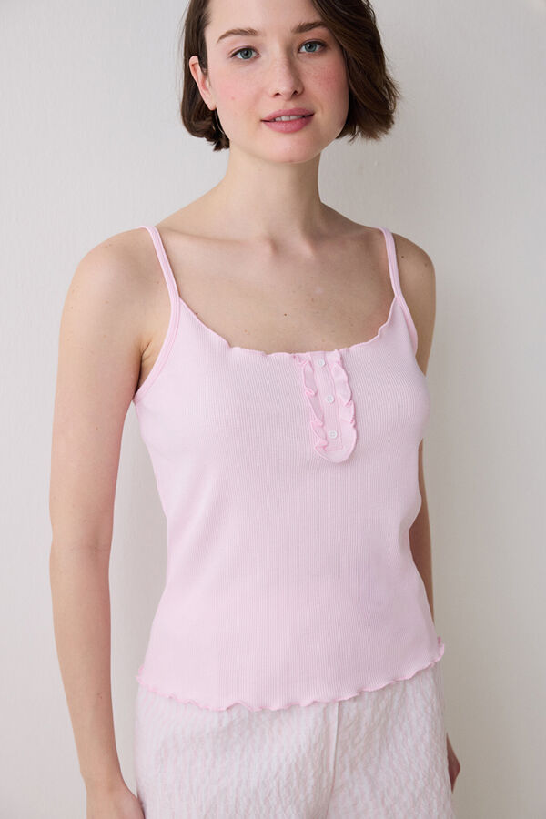 Penti Conjunto de pijama corto rosa cuadros rosa