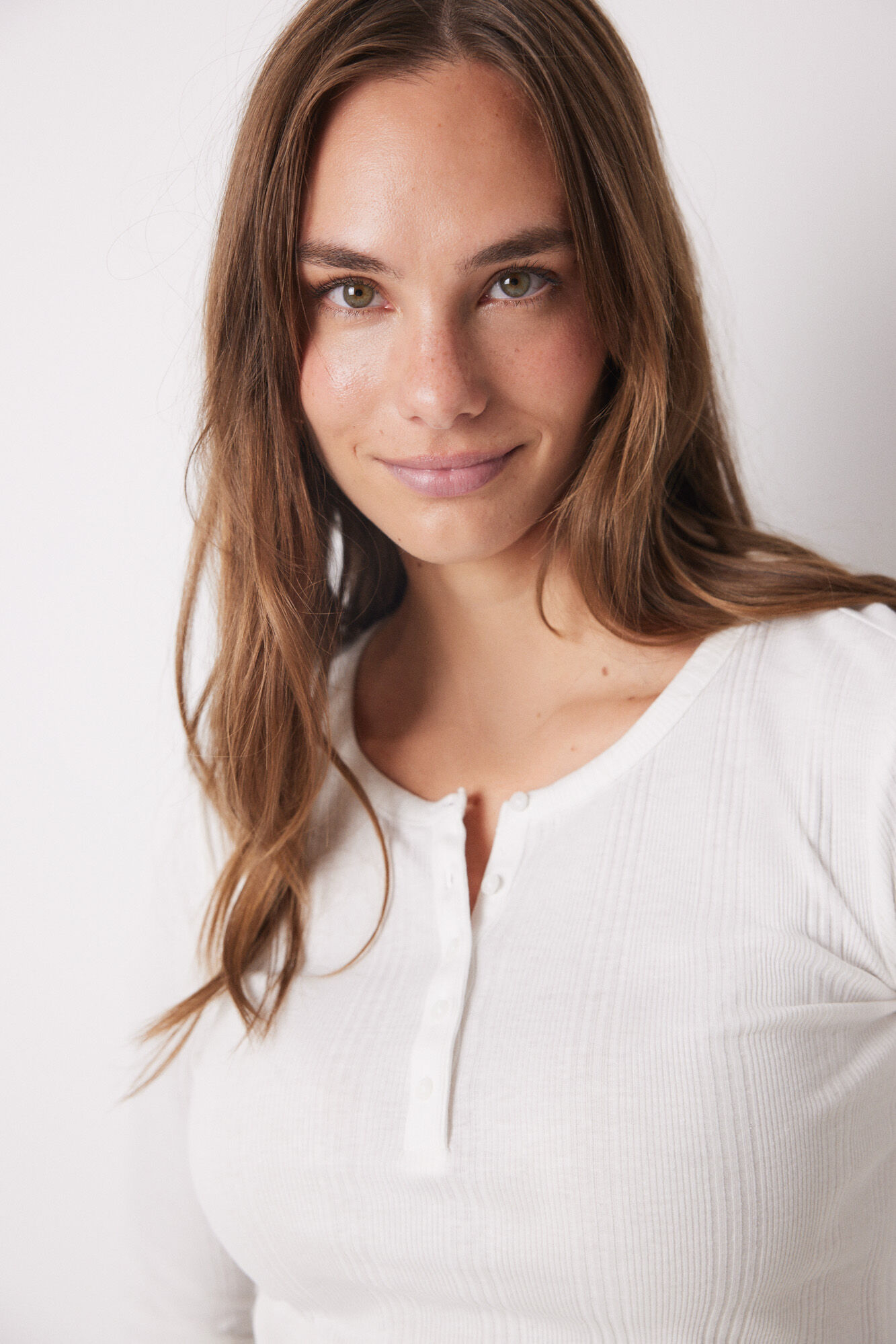 Women'secret Camiseta manga larga canal&eacute; marfil