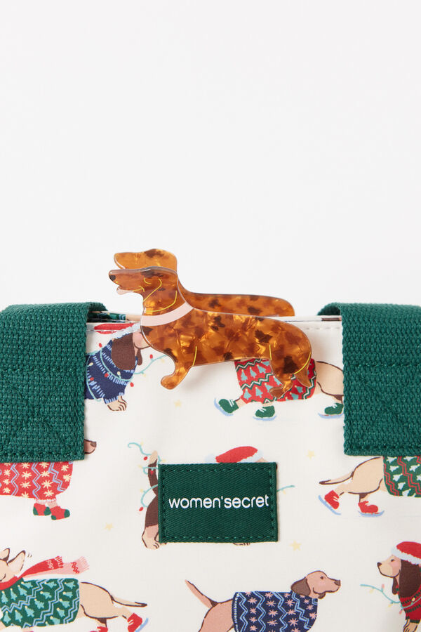 Women'secret Mola de cabelo de c&atilde;o-salsicha branco