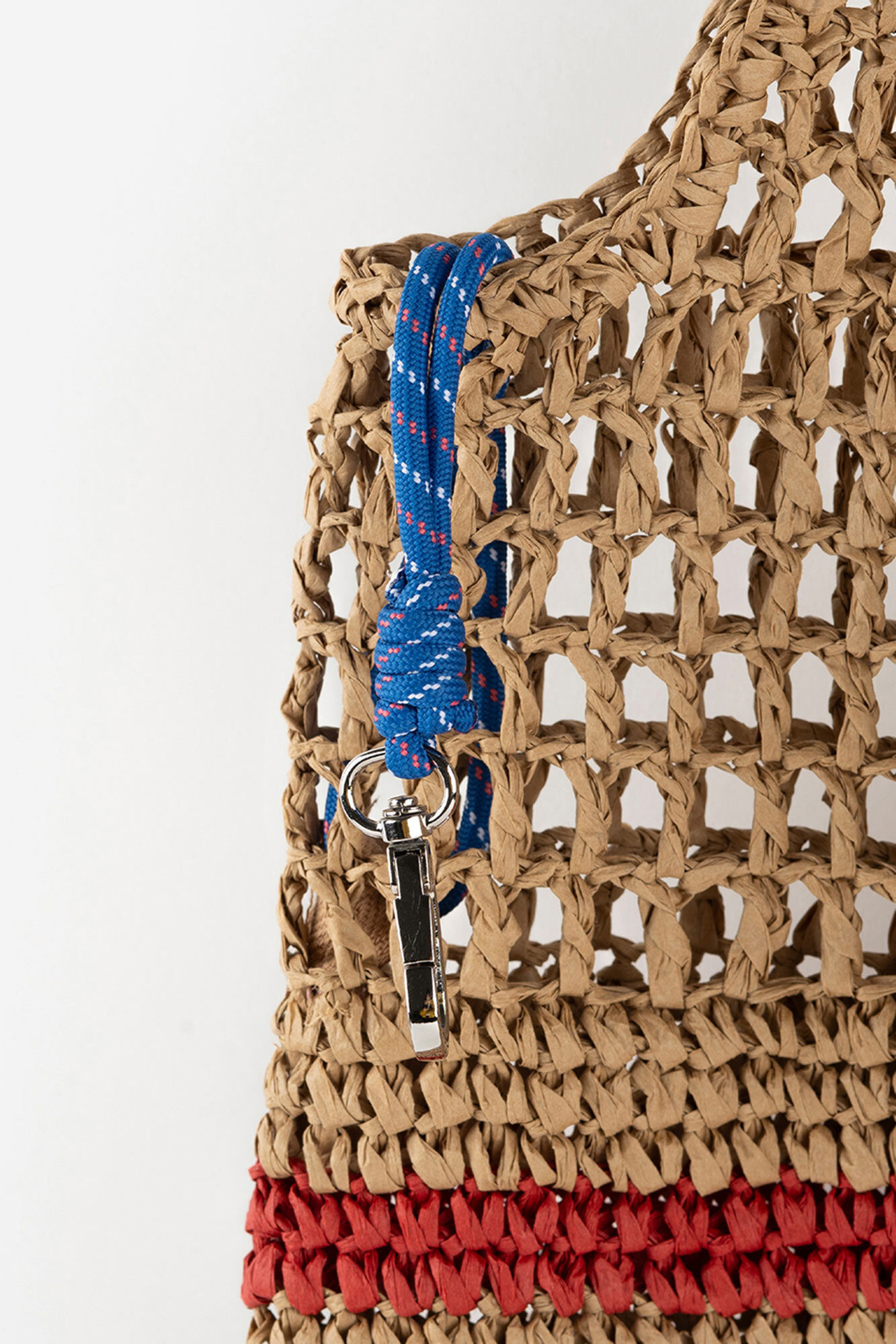 Victoria Mala tote em tecido de fibra natural