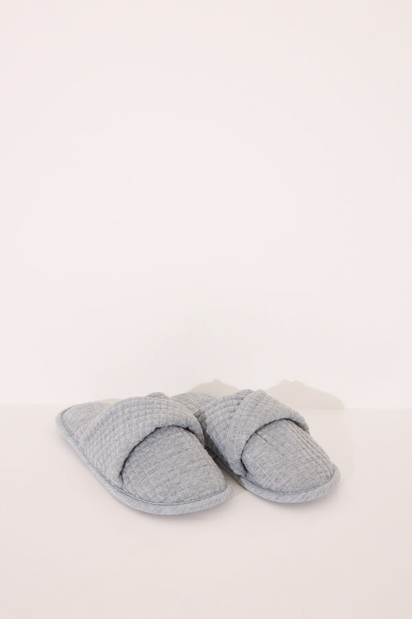 Women'secret Zapatillas casa acolchadas gris gris