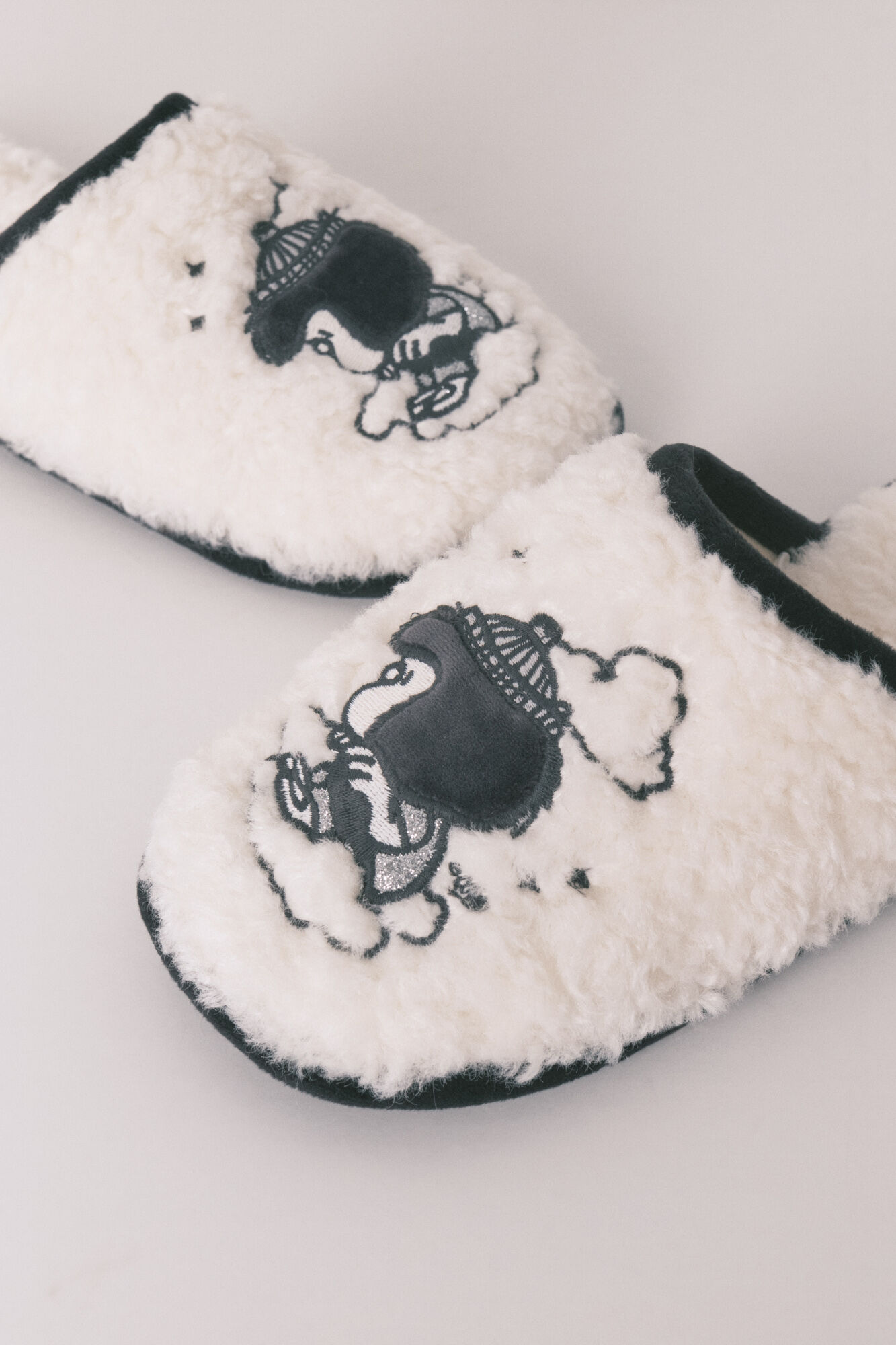 Women'secret Chinelos de quarto em borrego cinza Mafalda