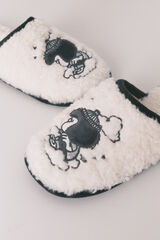 Women'secret Chinelos de quarto em borrego cinza Mafalda bege