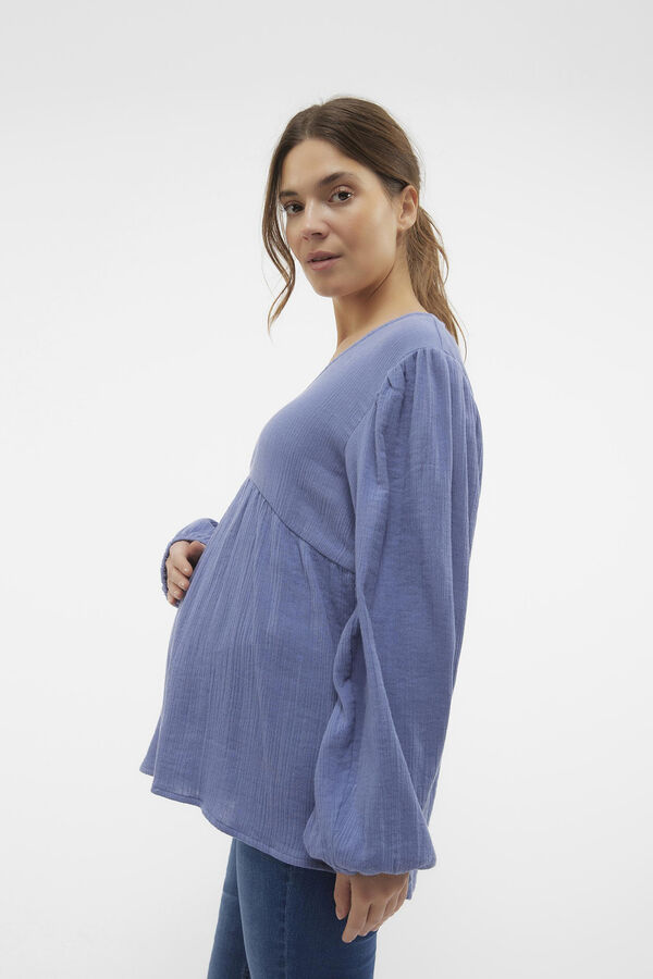 Mamalicious Top de manga comprida maternity azul