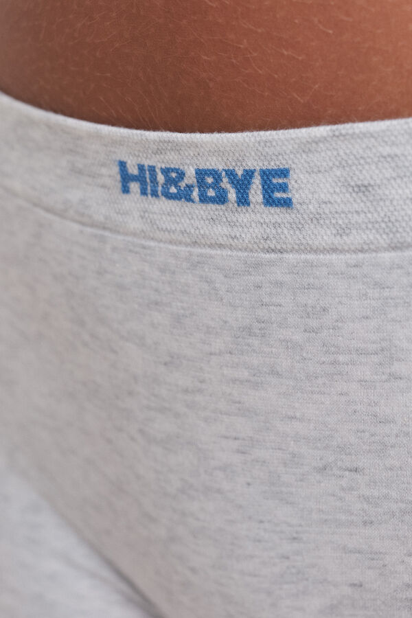 HI&BYE Cuecas boxer cinza cueca cinzento