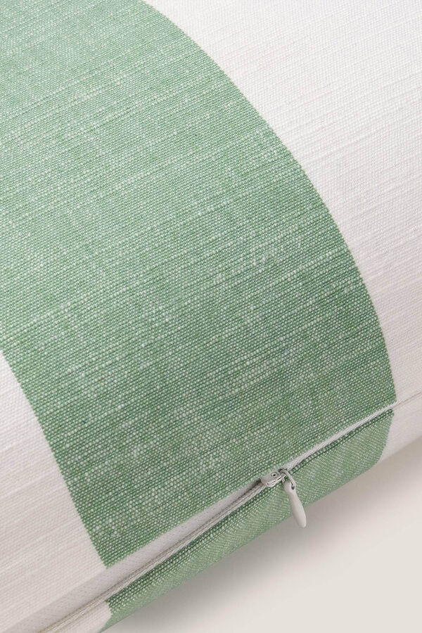 Textura Funda coj&iacute;n rayas algod&oacute;n 30x50cm. verde