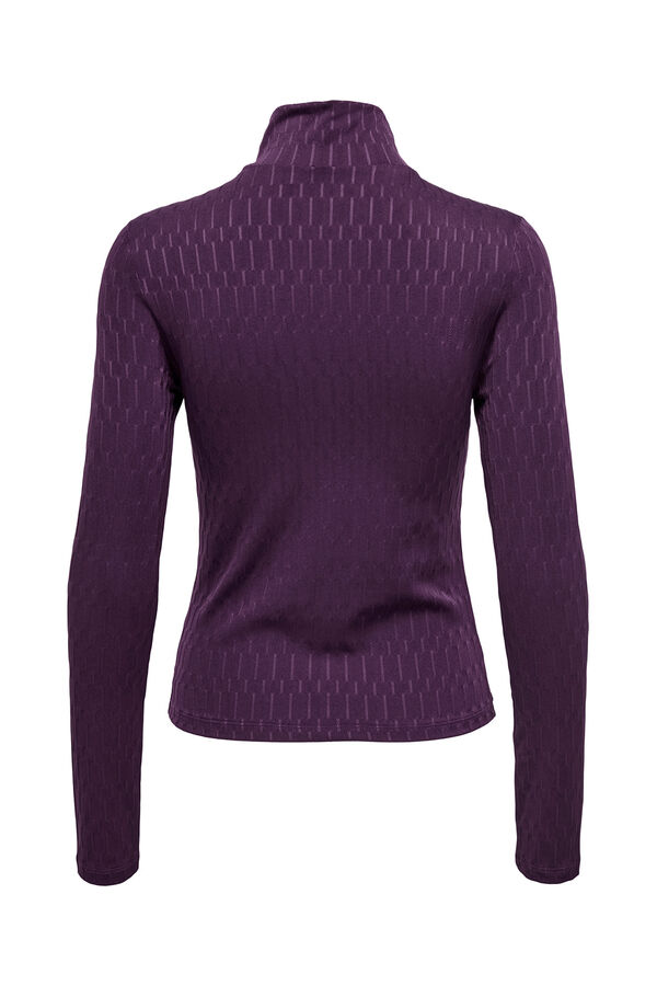 Only Play Sudadera fina cuello alto morado/lila