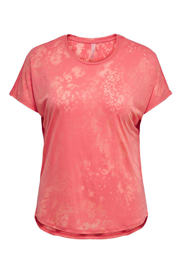 Womensecret Camiseta entrenamiento manga corta rosa