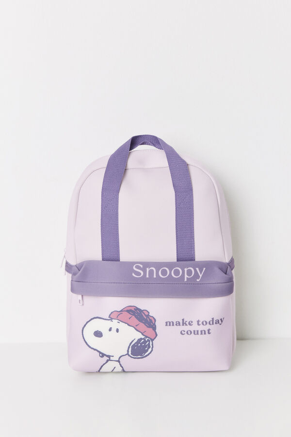 Women'secret Mochila m&eacute;dia de neoprene Snoopy rosa