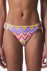 Penti Calcinha de biqu&iacute;ni cl&aacute;ssica em macram&ecirc; estampado