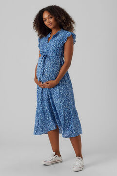 Womensecret Vestido midi maternity dupla função azul